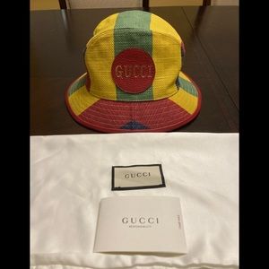 New Authentic Gucci Multicolor Bucket Hat